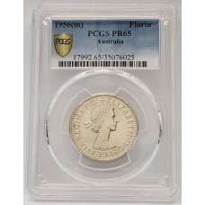 AUSTRALIA 1956 . FLORIN . PROOF